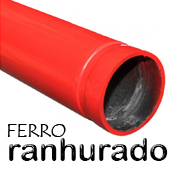 Tubos Ferro Ranhurado Pintado