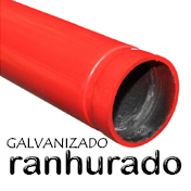 Tubos Galvanizado Ranhurado Pintado