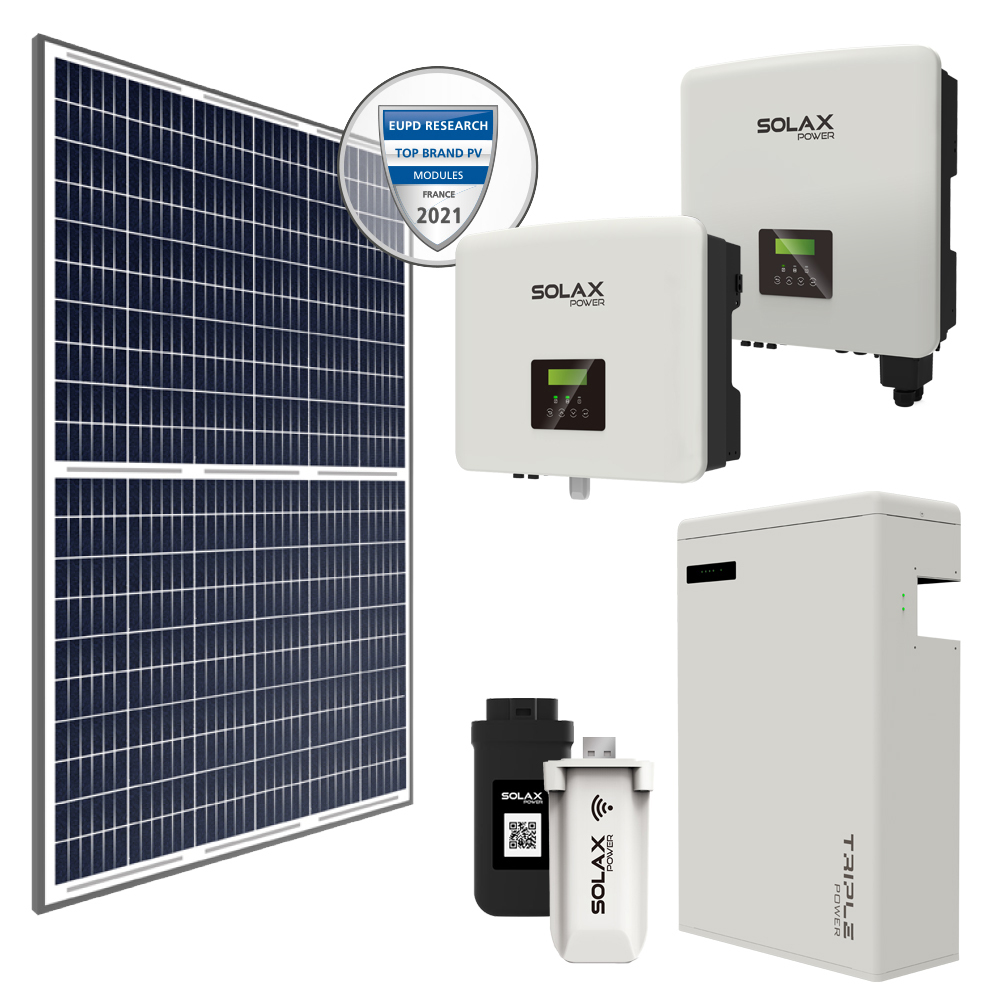 Kits Fotovoltaicos c/Inversores HIBRIDOS+BATERIAS